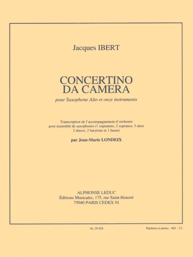 CONCERTINO DA CAMERA (score & parts)