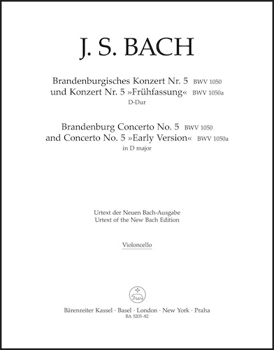 BRANDENBURG CONCERTO No.5 in D major BWV1050 Cello part