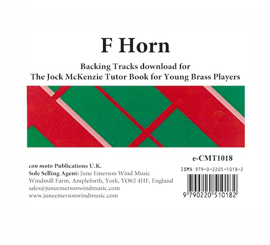 THE JOCK McKENZIE TUTOR Book 1 for F Horn - Backing Tracks
