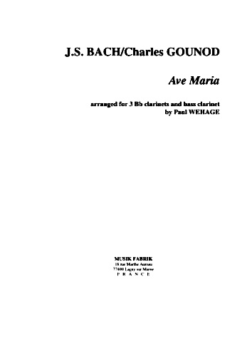 AVE MARIA (score & parts)