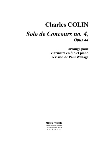 SOLO DE CONCOURS No.4 Op.44