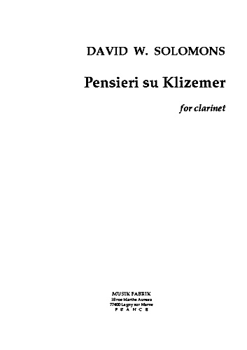 PENSIERI SU KLIZEMER