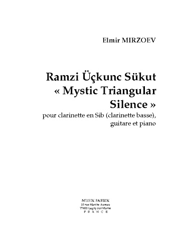RAMZI UCKUNC SUKUT 'Mystic Triangular Silence'