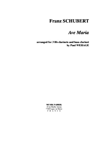 AVE MARIA (score & parts)