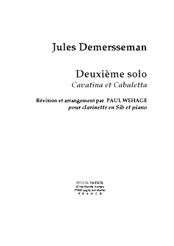 DEUXIEME SOLO Cavatina et Cabaletta