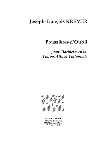 POUSSIERES D'OUBLI