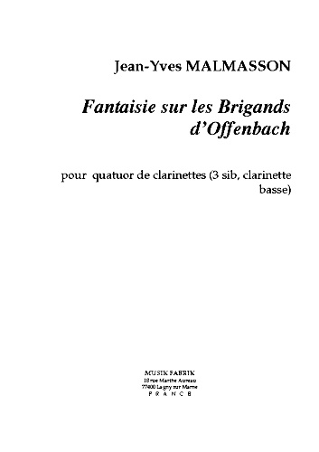 FANTAISIE on Les Brigands by Offenbach