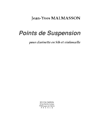 POINTS DE SUSPENSION