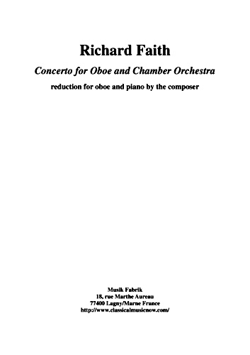 CONCERTO for Oboe & Chamber Orchestra
