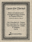 LAURO for Clarinet