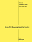 SOLO FOR CONTRABASS CLARINET