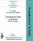 CONCERTO FOR FLUTE in G minor