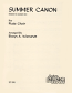 THE SUMMER CANON (score & parts)
