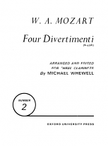 FOUR DIVERTIMENTI No.2 K439b (set of parts)