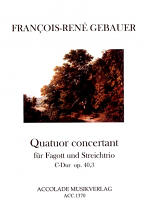 QUATUOR CONCERTANT (Quartet) in C major Op.40 No.3 score & parts