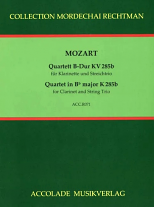 QUARTET in Bb major KV 285b (score & parts)