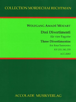 THREE DIVERTIMENTOS in Bb major (score & parts)