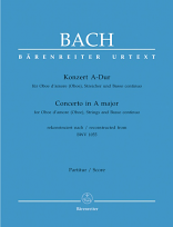 CONCERTO in A Major BWV1055 Cembalo/Basso Continuo