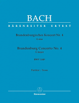 BRANDENBURG CONCERTO No.4 in G major BWV1049 Full Score (paperback)