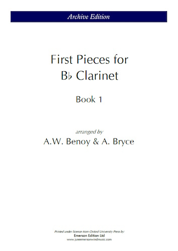 FIRST PIECES for Bb Clarinet Book 1