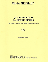 QUATUOR POUR LA FIN DU TEMPS (piano score & parts)
