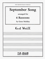 SEPTEMBER SONG (score & parts)