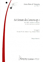 SIX SONATAS DA CAMERA Op.1 Volume 2