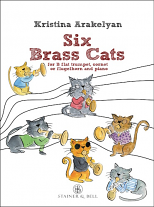 SIX BRASS CATS