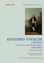 CONCERTOS in D minor RV431a (Il Gran Mogol) & E minor RV431 (score only)
