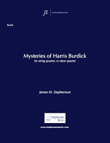 MYSTERIES OF HARRIS BURDICK (score & parts)