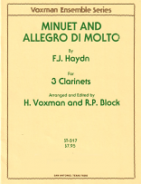 MINUET AND ALLEGRO DI MOLTO (score & parts)