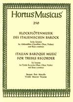 ITALIAN BAROQUE MUSIC for Recorder