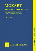 CLARINET QUINTET & Quintet Fragment KV 581 & KV Anh.91(516c) (study score)