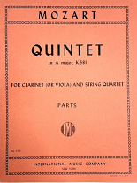 QUINTET in A K581 parts