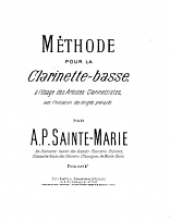 METHODE pour la Clarinette Basse