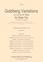 GOLDBERG VARIATIONS (score & parts)