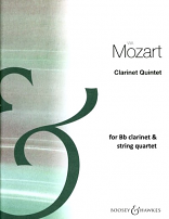 CLARINET QUINTET KV581 score & parts