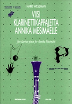 VIISI KLARINETTIKAPPALETTA ANNIKA MESIMAELLE