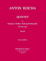 QUINTET in Bb major Op.89 (score & parts)