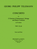 CONCERTO in D minor TWV 52:d1 score & parts