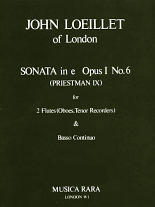 6 SONATAS Op.1 No. 6 in E minor