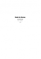 ETUDE FOR BARNEY