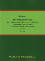 DIVERTIMENTO in Bb major KV270 (score & parts)