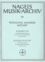 ALLEGRO in Bb major, KV Anh.91 (516c) (score & parts)