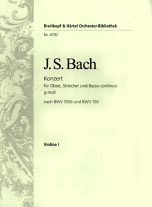 OBOE CONCERTO in g minor BWV1056/156 1st violin part
