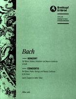 CONCERTO in D minor BWV1060 Solo Oboe