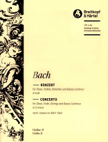 CONCERTO in D minor BWV1060 2nd Violin