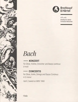 CONCERTO in D minor BWV1060 Viola