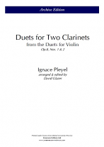 DUETS FOR TWO CLARINETS Op.8 Nos.1 & 2