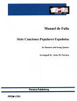 SIETE CANCIONES POPULAIRES ESPANIOLAS (score & parts)